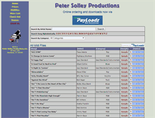 Tablet Screenshot of petersolleyproductions.com